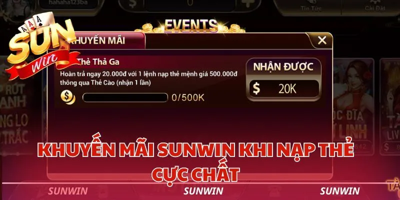 khuyen mai sunwin khi nap the cuc chat