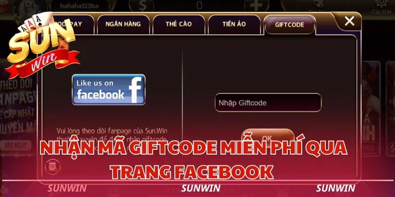 nhan ma giftcode mien phi qua trang facebook